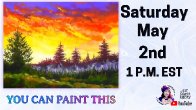 Sunset Misty Landscape | Easy Beginner Acrylic Step by Step