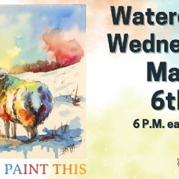 Colorful Sheep Line and Wash | Watercolor for Beginners