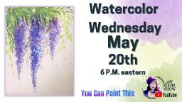 Easy Q-Tip Wisteria | Watercolor for Beginners