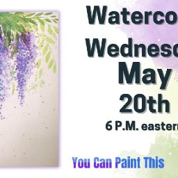Easy Q-Tip Wisteria | Watercolor for Beginners