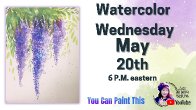 Easy Q-Tip Wisteria | Watercolor for Beginners
