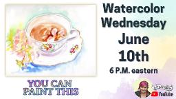 Teacup and Flowers | Easy Beginner Watercolor