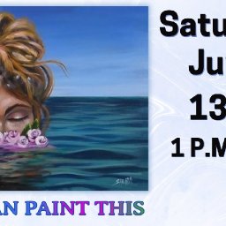 Romantic Girl Swimming in Ocean | Easy Beginner Acrylic Step by Step