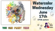 Kitten and Baby Chick Line and Wash| Easy Beginner Watercolor
