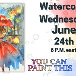 Girl in the Rain | Easy Beginner Watercolor