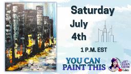 Palette Knife Cityscape in the Rain| Easy Beginner Acrylic Step by Step