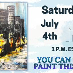 Palette Knife Cityscape in the Rain| Easy Beginner Acrylic Step by Step