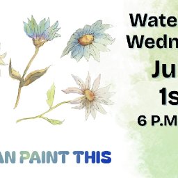 Very Easy Line and Wash Daisies | Easy Beginner Watercolor