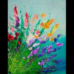 LIVE Finger Painting  Flowers Splatter Abstract Acrylic  for Beginners