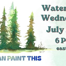 Pine Tree Landscape | Easy Beginner Watercolor