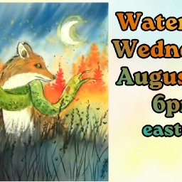 Fancy Red Fox and Moon | Easy Beginner Watercolor