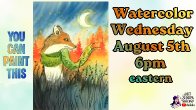 Fancy Red Fox and Moon | Easy Beginner Watercolor