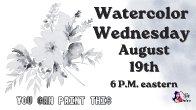 Easy Flowers Black and White| Easy Beginner Watercolor
