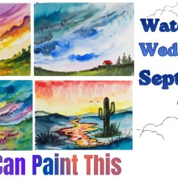 Four Easy Watercolor Landscapes | Easy Beginner Watercolor