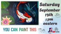Koi Fish with Lilypad | Easy Beginning Acrylic Step by Step