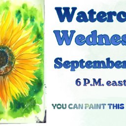 Sunflower and Butterfly | Easy Beginner Watercolor
