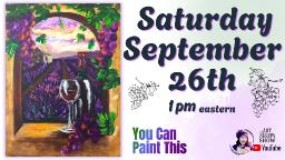 Tuscan Wine and Grapes | Easy Beginning Acrylic Step by Step