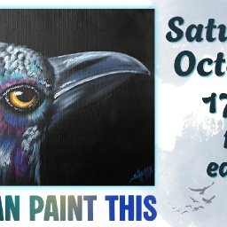 Crow in Black | Easy Beginning Acrylic Step by Step