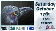 Crow in Black | Easy Beginning Acrylic Step by Step