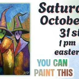 Abstract 3 Witches | Easy Beginning Acrylic Step by Step