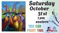 Abstract 3 Witches | Easy Beginning Acrylic Step by Step