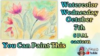 Line and Wash Tulips| Easy Beginner Watercolor