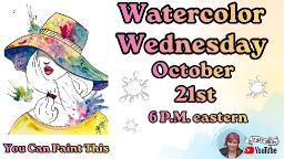 Fashion Girl with Splashy Hat  | Easy Watercolor Beginner