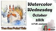 🌟🎨 Cute Red Squirrell | Easy Beginner Watercolor