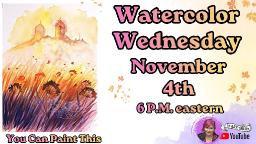 🍁Fall Fantasy Castle| Easy Beginner Watercolor