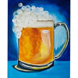 🍺 Easy Beginner 🎨 Acrylic Painting 💜  BEER Bar ART 🖍