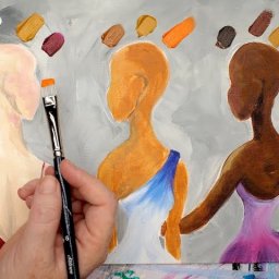 EASY method how to Mix 3 Skin tones in acrylic painting Quick Quest