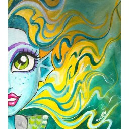 Lagoona Bue Monster High Acrylic Painting Tutorial for Beginners