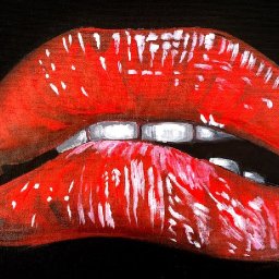 Learn to paint realistic Lips for Beginners Rocky Horror Picture show