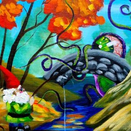 Kevin visits the Autumn Landscape Step by Step Acrylic Painting on Canvas for Beginners