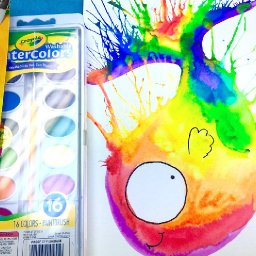 How to paint a EASY Rainbow Fish Beginner Watercolor Tutorial