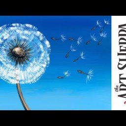 How to paint with Acrylic on Canvas Dandelion Breeze LIVE stream