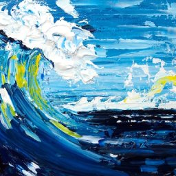 Pallet Knife Seascape  Beginner Acrylic Painting Tutorial Abstract #lovesummerart