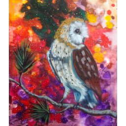 Cosmic Owl Acrylic Painting Lesson The Art Sherpa