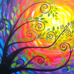 Whimsical Tree Beginner Acrylic Painting