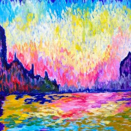 How to Paint Twilight Landscape Acrylic Monet for beginners