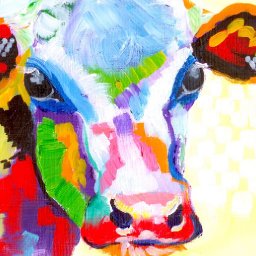 Colorful Cow Painting | Acrylic Tutorial | Beginner Abstract lesson