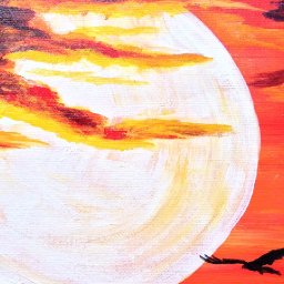 Beginners Painting Acrylic | Fiery Sunset Sky | With Off Kilter Crafter