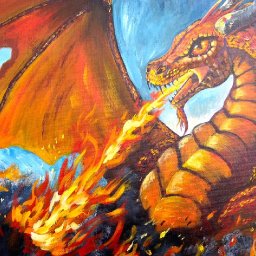 Dragon Fire| Time Lapse Acrylic painting| The Art Sherpa