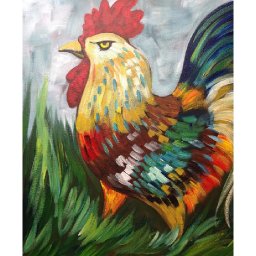 Easy Rooster Painting Acrylic Tutorial the Art Sherpa