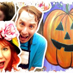 How to paint | Glow Pumpkins for Halloween | The Off Kilter Crafter & Todd Graham