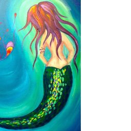 How to paint | Mermaid |  Beginner acrylic art lesson