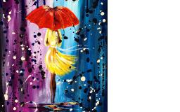 Easy acrylic painting lesson | City Walk Girl in the Rain | Umbrella Art