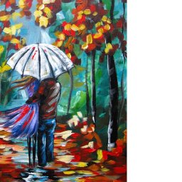 Lovers Walking in Rain | Umbrella Art | Beginners Acrylic Painting