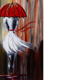 Girl in the Rain | Umbrella Art  | Beginner Acrylic Painting Lesson