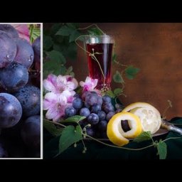 Learn to paint plump Realistic Grapes in a Still life Acrylic Tutorial